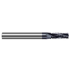 ‎0.1800″ Cutter Diameter × 0.5000″ (1/2″) Length of Cut Carbide Multi-Form 1/4″-28 Thread Milling Cutter, 3 Flutes, AlTiN Coated - Exact Industrial Supply