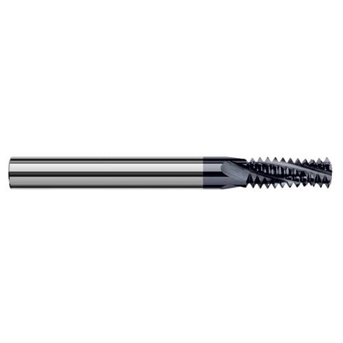 ‎0.0950″ Cutter Diameter × 0.2280″ Length of Cut Carbide Multi-Form #5-44 Thread Milling Cutter, 3 Flutes, AlTiN Coated - Exact Industrial Supply