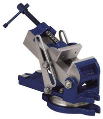 Gibraltar - 4" Jaw Width, 4" Jaw Opening Capacity, Angle Swivel Machine Vise - Manual Operation, 1 Station, 12-1/4" Long x 5-15/16" High x 1-3/4" Deep, 1-3/4" Jaw Height - Caliber Tooling