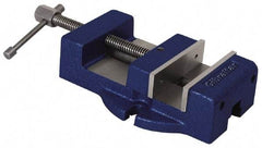 Gibraltar - 4-1/2" Jaw Width, 4" Jaw Opening Capacity, Horizontal Stationary Machine Vise - Manual Operation, 1 Station, 11-1/2" Long x 2-3/8" High x 1-1/4" Deep, 1-1/4" Jaw Height - Caliber Tooling