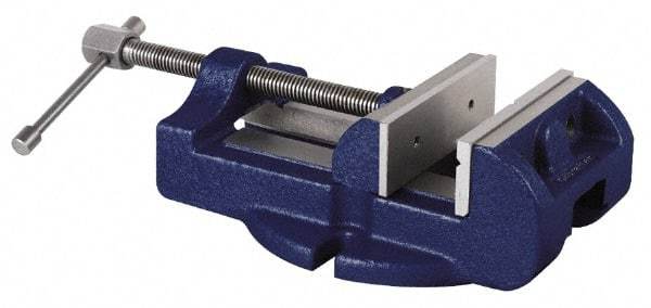 Gibraltar - 6" Jaw Width, 6" Jaw Opening Capacity, Horizontal Stationary Machine Vise - Manual Operation, 1 Station, 14-1/2" Long x 3-7/8" High x 2" Deep, 2" Jaw Height - Caliber Tooling