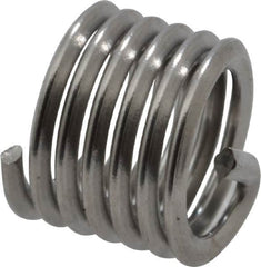 Heli-Coil - M4x0.70 Metric Coarse, 6mm OAL, Free Running Helical Insert - 6-1/8 Free Coils, Tanged, 304 Stainless Steel, Bright Finish, 1-1/2D Insert Length - Caliber Tooling