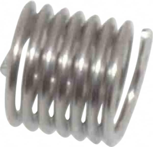 Heli-Coil - M5x0.80 Metric Coarse, 7.5mm OAL, Free Running Helical Insert - 6-7/8 Free Coils, Tanged, 304 Stainless Steel, Bright Finish, 1-1/2D Insert Length - Exact Industrial Supply