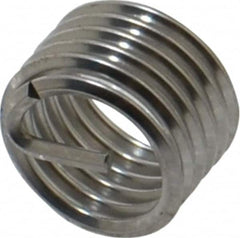 Heli-Coil - M8x1.00 Metric Fine, 8mm OAL, Free Running Helical Insert - 5-7/8 Free Coils, Tanged, 304 Stainless Steel, Bright Finish, 1D Insert Length - Caliber Tooling