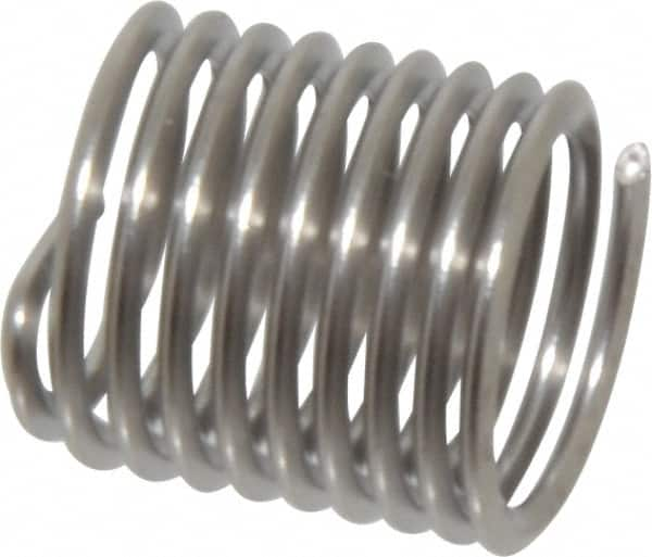 Heli-Coil - M8x1.00 Metric Fine, 12mm OAL, Free Running Helical Insert - 9-3/8 Free Coils, Tanged, 304 Stainless Steel, Bright Finish, 1-1/2D Insert Length - Caliber Tooling