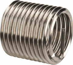 Heli-Coil - M12x1.25 Metric Fine, 18mm OAL, Free Running Helical Insert - 11-5/8 Free Coils, Tanged, 304 Stainless Steel, Bright Finish, 1-1/2D Insert Length - Caliber Tooling