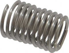 Heli-Coil - Single Insert, M8x1.25 Metric Coarse, 2D, Stainless Steel Screw Locking Insert - 10-1/4 Free Coils, 16mm Overall Length, 9.8 to 10.35mm Outside Diameter, with Tang, Bright Finish, 304 Material Grade - Exact Industrial Supply