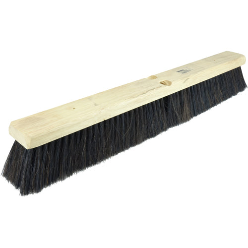 24″ Medium Sweep Floor Brush, Horsehair and Polystyrene Border w/Black Polypropylene - Caliber Tooling