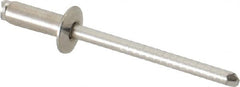 RivetKing - Size 54 Dome Head Stainless Steel Open End Blind Rivet - Stainless Steel Mandrel, 0.188" to 1/4" Grip, 0.312" Head Diam, 0.16" to 0.164" Hole Diam, 0.425" Length Under Head, 5/32" Body Diam - Caliber Tooling