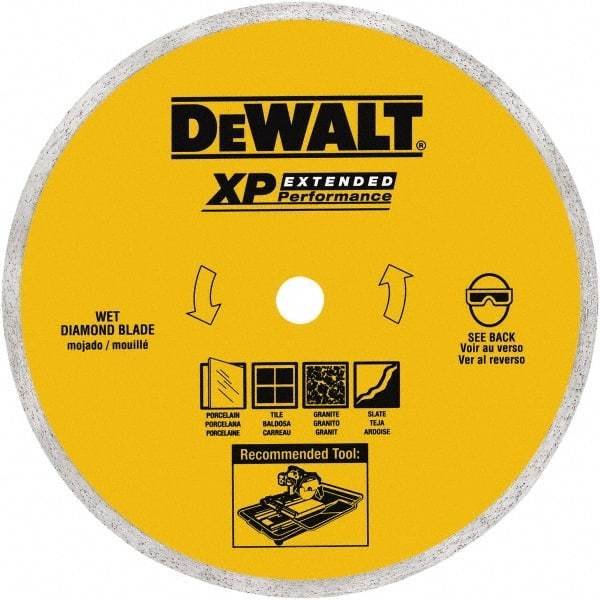 DeWALT - 8" Diam, 5/8" Arbor Hole Diam, Wet & Dry Cut Saw Blade - Diamond-Tipped, Standard Round Arbor - Caliber Tooling