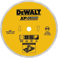 DeWALT - 8" Diam, 5/8" Arbor Hole Diam, Wet & Dry Cut Saw Blade - Diamond-Tipped, Standard Round Arbor - Caliber Tooling