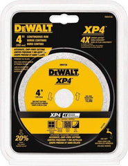 DeWALT - 4" Diam, 5/8 & 7/8" Arbor Hole Diam, Wet & Dry Cut Saw Blade - Diamond-Tipped, Standard Round Arbor - Caliber Tooling