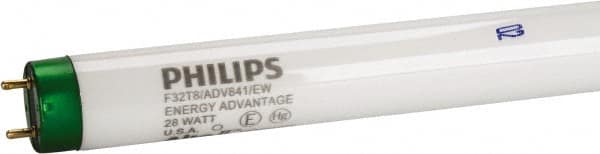 Philips - 28 Watt Fluorescent Tubular Medium Bi-Pin Lamp - 4,100°K Color Temp, 2,700 Lumens, T8, 24,000 hr Avg Life - Caliber Tooling