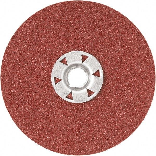 DeWALT - 4-1/2" Diam 5/8-11 Threaded Hole 24 Grit Fiber Disc - Coarse Grade, Aluminum Oxide, 13,300 Max RPM - Caliber Tooling