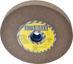 Tru-Maxx - 60 Grit Aluminum Oxide Bench & Pedestal Grinding Wheel - 6" Diam x 1" Hole x 3/4" Thick, 5410 Max RPM, O Hardness, Medium Grade , Vitrified Bond - Caliber Tooling