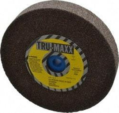 Tru-Maxx - 46 Grit Aluminum Oxide Bench & Pedestal Grinding Wheel - 6" Diam x 1" Hole x 1" Thick, 5410 Max RPM, O Hardness, Coarse Grade , Vitrified Bond - Caliber Tooling