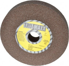 Tru-Maxx - 60 Grit Aluminum Oxide Bench & Pedestal Grinding Wheel - 6" Diam x 1" Hole x 1" Thick, 5410 Max RPM, O Hardness, Medium Grade , Vitrified Bond - Caliber Tooling