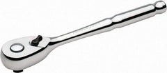 Paramount - 3/8" Drive Pear Head Quick-Release Ratchet - Chrome Finish, 8" OAL, 72 Gear Teeth - Caliber Tooling