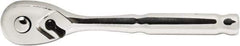 Paramount - 1/4" Drive Pear Head Quick-Release Ratchet - Chrome Finish, 5-1/2" OAL, 72 Gear Teeth - Caliber Tooling