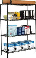 Value Collection - 4 Shelf Wire Shelving Unit - 60" Wide x 18" Deep x 74" High, - Caliber Tooling