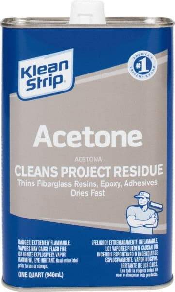 Klean-Strip - 1 Qt Acetone - Comes in Metal Can - Caliber Tooling