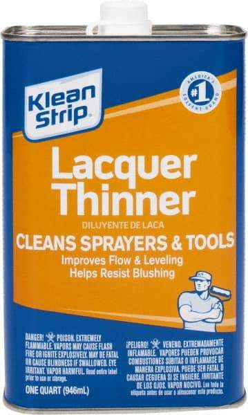 Klean-Strip - 1 Qt Lacquer Thinner - 590 gL VOC Content, Comes in Metal Can - Caliber Tooling