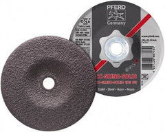 PFERD - 46 Grit, 7" Wheel Diam, Type 27 Depressed Center Wheel - Aluminum Oxide - Caliber Tooling