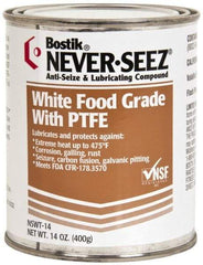 Bostik - 14 oz Can High Temperature Anti-Seize Lubricant - With PTFE, -5 to 475°F, White, Food Grade, Water Resistant - Caliber Tooling