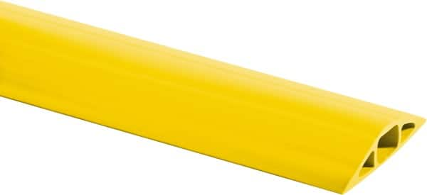 Hubbell Wiring Device-Kellems - 1 Channel, 25 Ft Long, 1/2" Max Compatible Cable Diam, Yellow PVC On Floor Cable Cover - 3" Overall Width x 3/4" Overall Height, 3/4" Channel Width x 1/2" Channel Height - Caliber Tooling