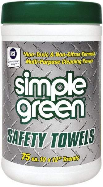 Simple Green - Pre-Moistened General Purpose Wipes - Center Pull, 12" x 10" Sheet Size - Caliber Tooling