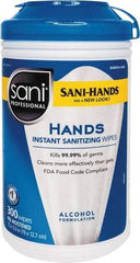 Nice Pak - Pre-Moistened Hand Cleaning Wipes - Canister, 5" x 7-1/2" Sheet Size, White - Caliber Tooling