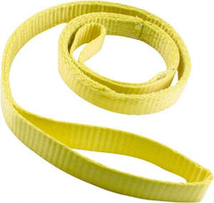 Erickson Manufacturing - 4' Long x 1" Wide, 2,400 Lb Vertical Capacity, 2 Ply, Polyester Web Sling - 1,920 Lb Choker Capacity, Yellow - Caliber Tooling