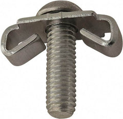 80/20 Inc. - Open Shelving Extrusion End Fastener with Screw - Bright Zinc Finish, Use with 25 Series - Caliber Tooling