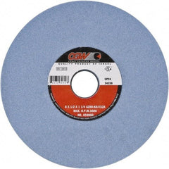 Camel Grinding Wheels - 8" Diam x 1-1/4" Hole x 3/4" Thick, J Hardness, 60 Grit Surface Grinding Wheel - Aluminum Oxide, Type 5, Medium Grade, Vitrified Bond, One-Side Recess - Caliber Tooling