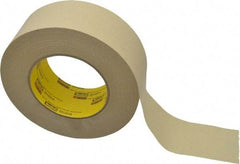 3M - 2" Wide x 60 Yd Long Tan Paper Masking Tape - Series 231, 7.6 mil Thick, 28 In/Lb Tensile Strength - Caliber Tooling