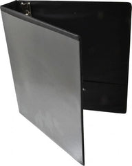 UNIVERSAL - 1-1/2" Sheet Capacity, 8-1/2 x 11", Deluxe Round Ring View Binder - Suede Grain Vinyl, Black - Caliber Tooling