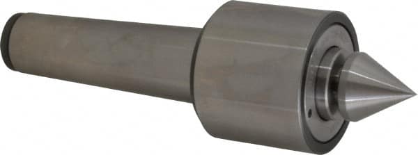 Riten - MT5 Taper Shank, 3-1/16" Head Diam Live Center - 5,500 Max RPM, 2-25/32" Head Length, 1-9/16" Point Diam, 1/4" Point Len, 1,400 Lb Max Workpc, 2-7/16" OAL, Male Point - Caliber Tooling