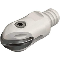 Iscar - 16mm Cut Diam, 36.75mm OAL, Indexable Ball Nose End Mill - 25mm Head Length, T10 Modular Connection, HCM-MM Toolholder, HBF-QF, HBR-QF, HCD-QF, HCR Insert - Caliber Tooling