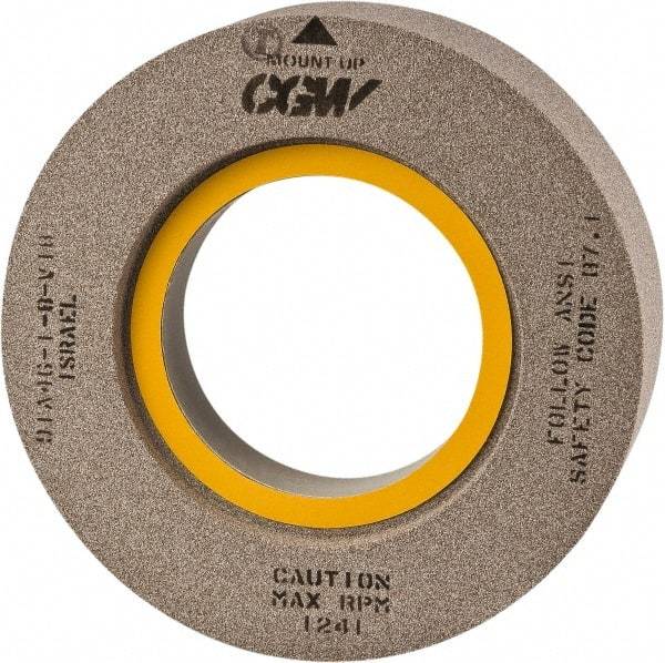 Camel Grinding Wheels - 18" Diam x 8" Hole x 2" Thick, I Hardness, 46 Grit Surface Grinding Wheel - Aluminum Oxide, Type 7, Medium Grade, 1,460 Max RPM, Vitrified Bond, Two-Side Recess - Caliber Tooling