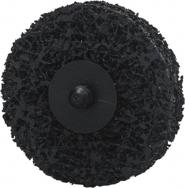 Norton - 2" Extra Coarse Grade Silicon Carbide Deburring Disc - Quick Change Connection, Black, 15,500 Max RPM - Caliber Tooling