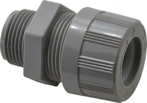 Woodhead Electrical - 6.35 to 9.53mm Capacity, Liquidtight, Straight Strain Relief Cord Grip - 3/4 NPT Thread, Nylon - Caliber Tooling