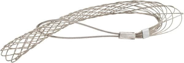 Woodhead Electrical - 2-1/2 to 2.99 Inch Cable Diameter, Tinned Bronze, Offset Loop Support Grip - 31 Inch Long, 3,760 Lb. Breaking Strength, 24 Inch Mesh Length - Caliber Tooling