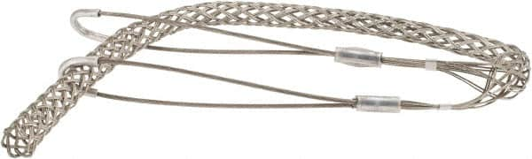 Woodhead Electrical - 3/4 to 0.99 Inch Cable Diameter, Tinned Bronze, Double Loop Support Grip - 36 Inch Long, 2,700 Lb. Breaking Strength, 26 Inch Mesh Length - Caliber Tooling