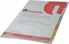 UNIVERSAL - 8-1/2 x 11" 5 Tabs, Single Sided Clear Mylar Reinforced Binding Edge, Insertable Tab Economy Indexes - Multicolor Tabs, Buff Folder - Caliber Tooling