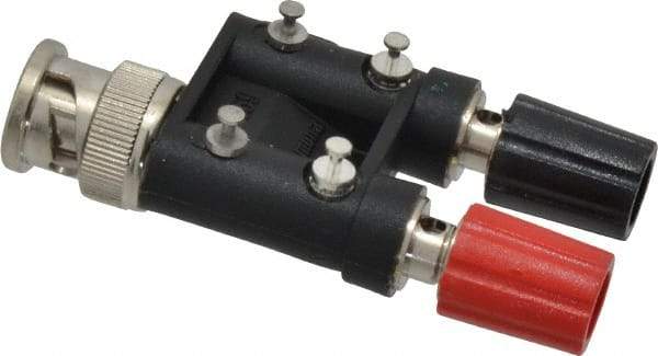 Pomona - Black Electrical Test Equipment Adapter - Use with Male BNC to Isolated Binding Posts - Caliber Tooling