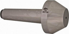 Riten - 2-3/4" Head Diam, Hardened Tool Steel Bull Nose Point Solid Dead Center - 4MT Morse Taper, 2-3/4" Point Diam, 1.077" Point Length, 2-5/64" OAL - Caliber Tooling