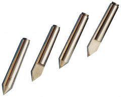 Riten - 3/4" Head Diam, Carbide-Tipped Steel Standard Point Solid Dead Center - Jarno 6 Taper, 3/4" Point Diam, 4-1/2" OAL - Caliber Tooling