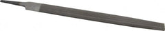 Value Collection - 12" Long, Smooth Cut, Half Round American-Pattern File - Double Cut, 0.3438" Overall Thickness, Tang - Caliber Tooling