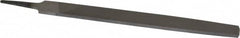 Value Collection - 10" Long, Smooth Cut, Flat American-Pattern File - Double Cut, 1/4" Overall Thickness, Tang - Caliber Tooling