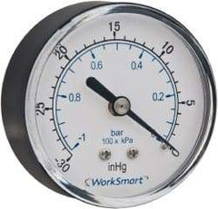 Value Collection - 2" Dial, 1/4 Thread, 0-300 Scale Range, Pressure Gauge - Center Back Connection Mount, Accurate to 3-2-3% of Scale - Caliber Tooling